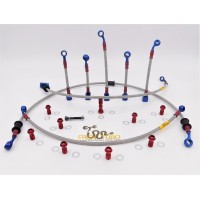 Fren Tubo Carbotech Carbon Fiber, Kevlar or Stainless Complete ABS REMOVED Brake Line Kit for the MV Agusta F3 675 / 800 "T" Style Front Line ONLY Fren Tubo Carbotech Carbon Fiber, Kevlar or Stainless Complete ABS REMOVED Brake Line Kit for the MV Agusta F3 675 / 800 "T" Style Front Line ONLY